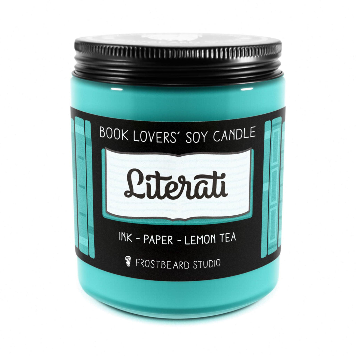 Literati - 8 oz Jar - Book Lovers' Soy Candle - Frostbeard Studio