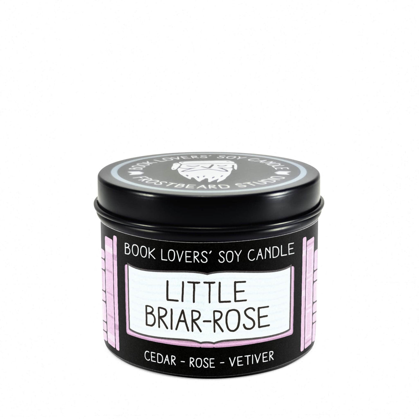 Little Briar-Rose  -  4 oz Tin  -  Book Lovers' Soy Candle  -  Frostbeard Studio