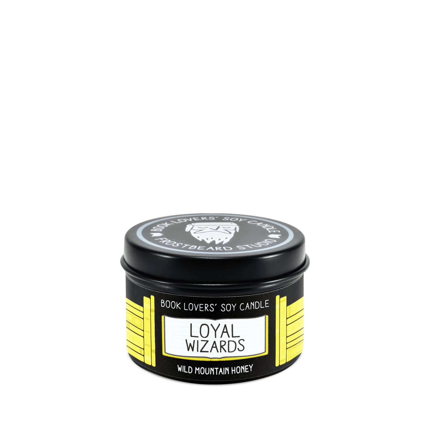Loyal Wizards - 2 oz Tin - Book Lovers' Soy Candle - Frostbeard Studio