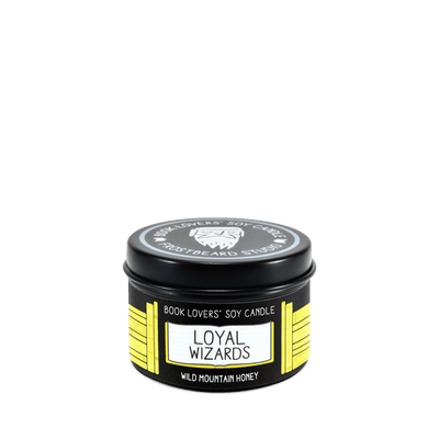 Loyal Wizards - 2 oz Tin - Book Lovers' Soy Candle - Frostbeard Studio