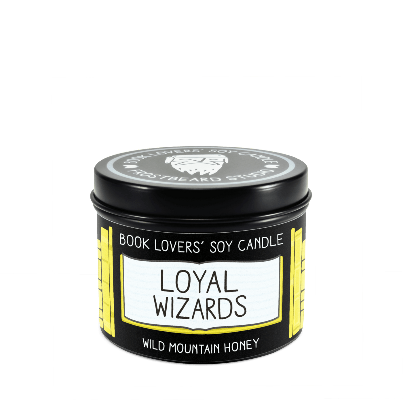 Loyal Wizards - 4 oz Tin - Book Lovers' Soy Candle - Frostbeard Studio