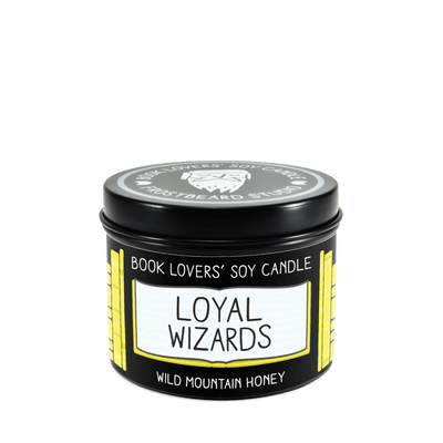 Loyal Wizards - 4 oz Tin - Book Lovers' Soy Candle - Frostbeard Studio