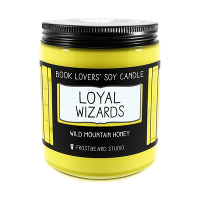 Loyal Wizards - 8 oz Jar - Book Lovers' Soy Candle - Frostbeard Studio