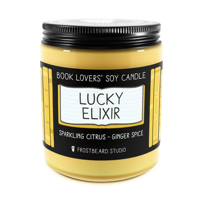 Lucky Elixir - 8 oz Jar - Book Lovers' Soy Candle - Frostbeard Studio