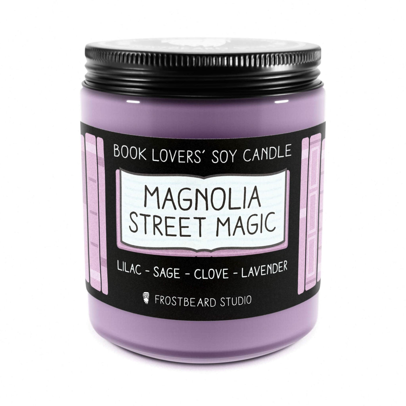 Magnolia Street Magic - 8 oz Jar - Book Lovers' Soy Candle - Frostbeard Studio