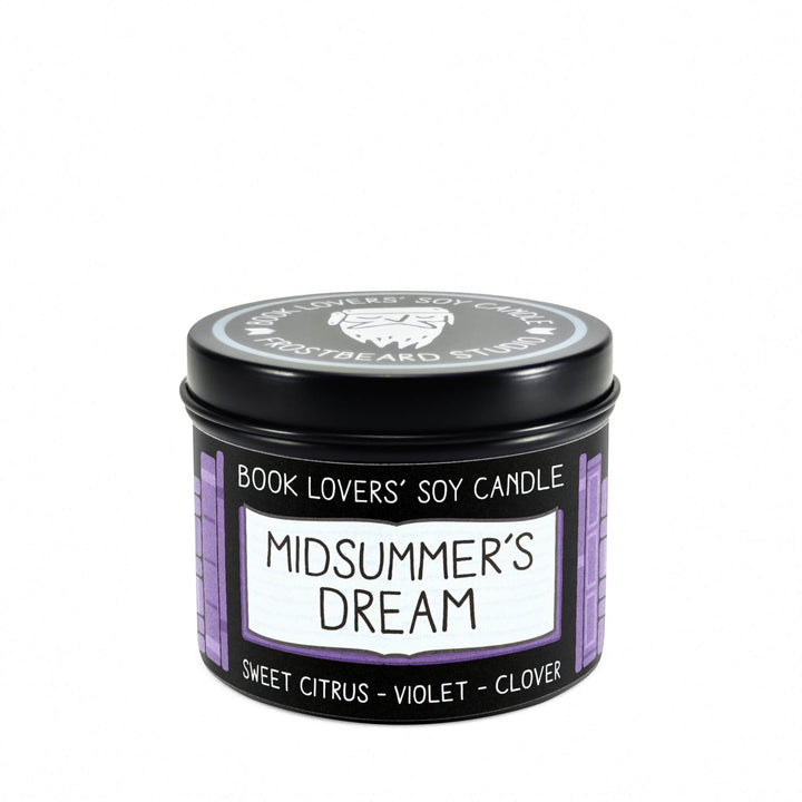 Midsummer's Dream  -  4 oz Tin  -  Book Lovers' Soy Candle  -  Frostbeard Studio