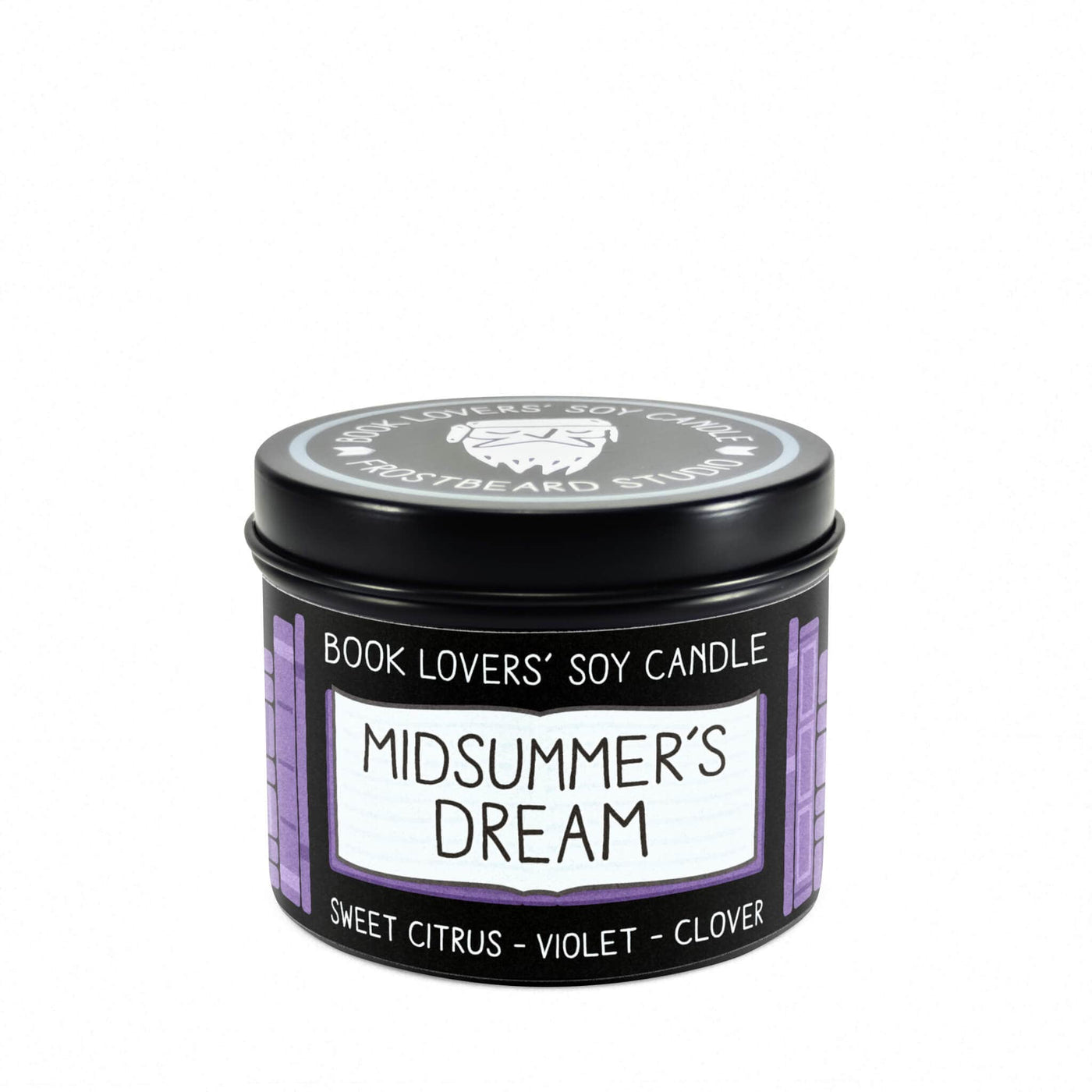 Midsummer's Dream - 4 oz Tin - Book Lovers' Soy Candle - Frostbeard Studio