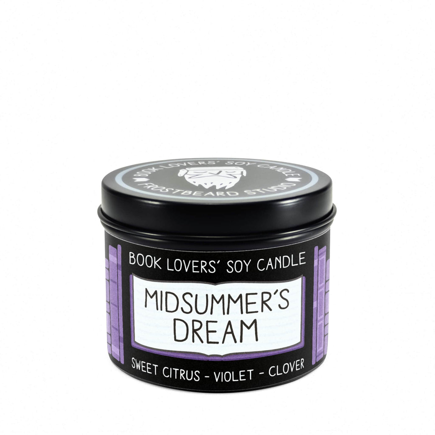 Midsummer's Dream  -  4 oz Tin  -  Book Lovers' Soy Candle  -  Frostbeard Studio