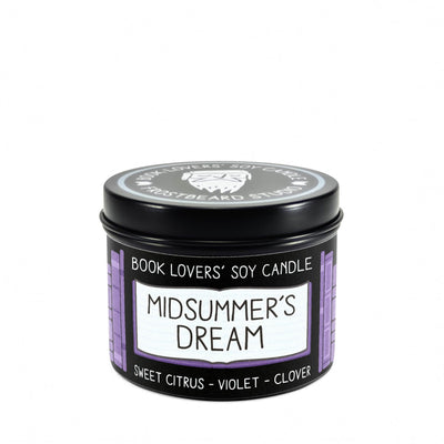 Midsummer's Dream - 4 oz Tin - Book Lovers' Soy Candle - Frostbeard Studio