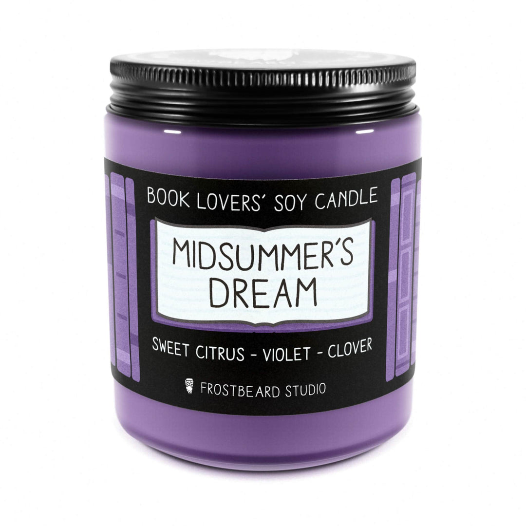 Midsummer's Dream  -  8 oz Jar  -  Book Lovers' Soy Candle  -  Frostbeard Studio