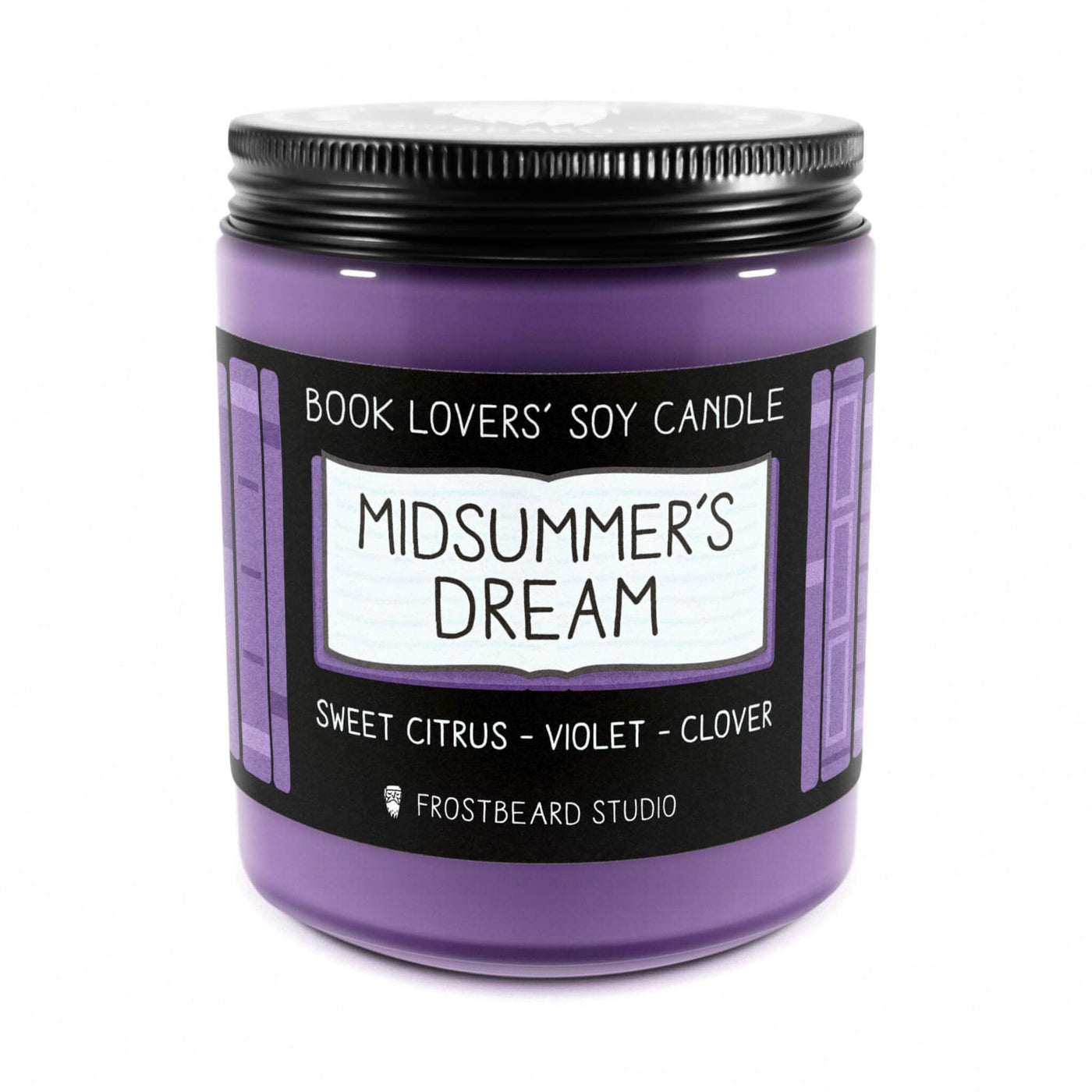 Midsummer's Dream  -  8 oz Jar  -  Book Lovers' Soy Candle  -  Frostbeard Studio