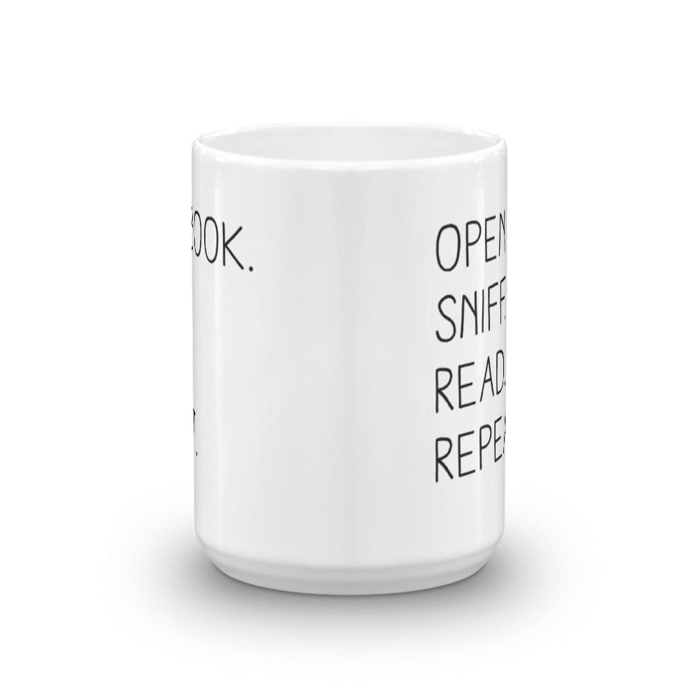 “Open Book. Sniff. Read. Repeat.” - Mug  -   -  Mug  -  Frostbeard Studio