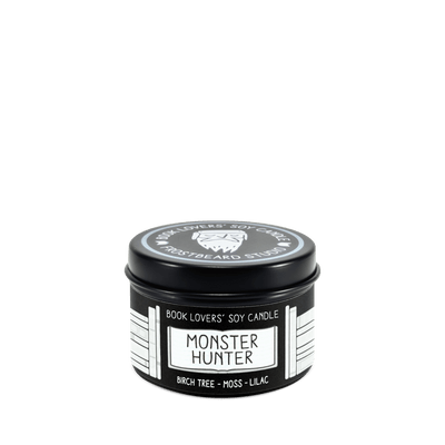 Monster Hunter - 2 oz Tin - Book Lovers' Soy Candle - Frostbeard Studio