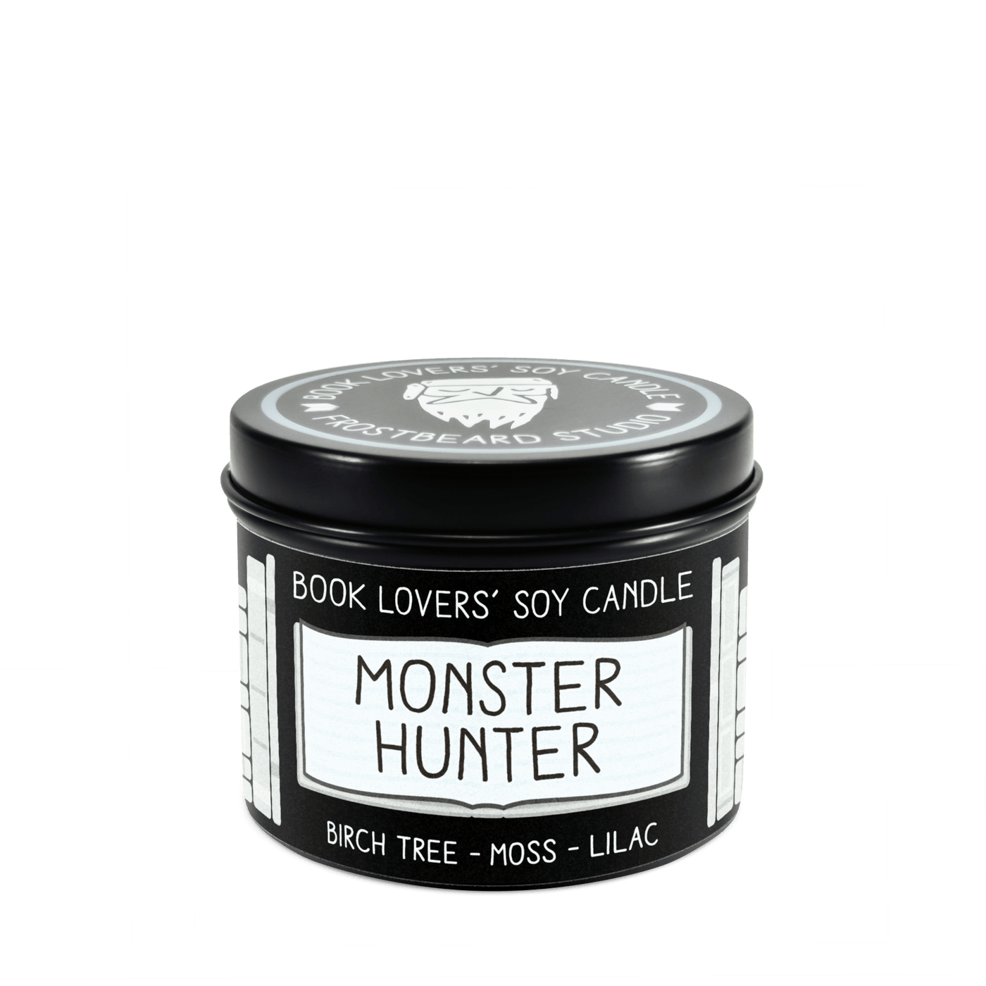 Monster Hunter - 4 oz Tin - Book Lovers' Soy Candle - Frostbeard Studio