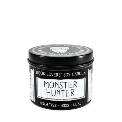 Monster Hunter - 4 oz Tin - Book Lovers' Soy Candle - Frostbeard Studio