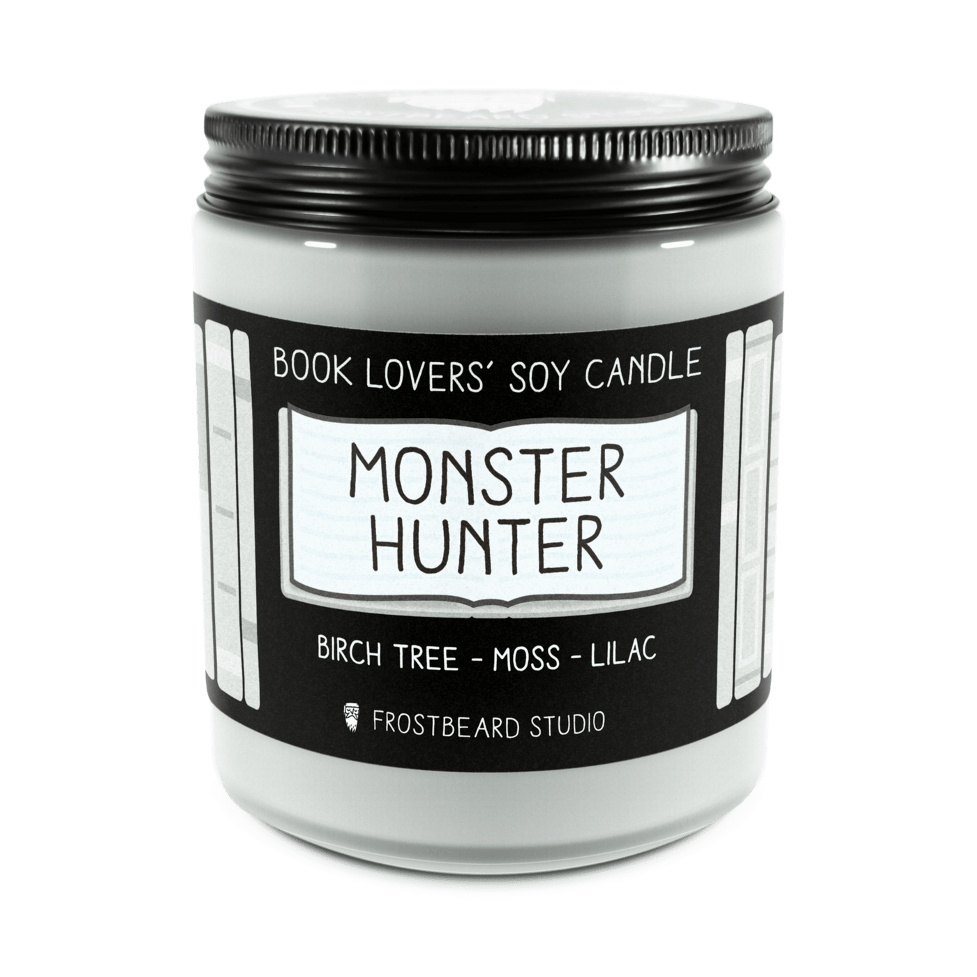 Monster Hunter - 8 oz Jar - Book Lovers' Soy Candle - Frostbeard Studio