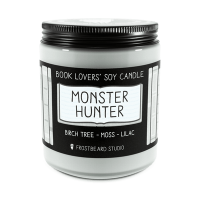Monster Hunter - 8 oz Jar - Book Lovers' Soy Candle - Frostbeard Studio