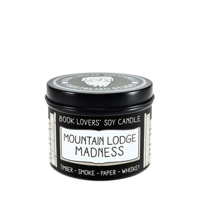 Mountain Lodge Madness - 4 oz Tin - Book Lovers' Soy Candle - Frostbeard Studio