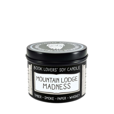 Mountain Lodge Madness  -  4 oz Tin  -  Book Lovers' Soy Candle  -  Frostbeard Studio