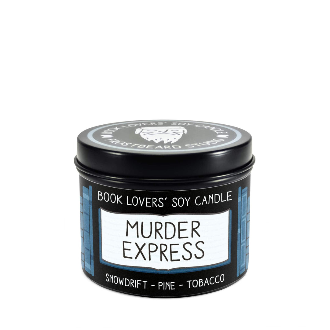 Murder Express  -  4 oz Tin  -  Book Lovers' Soy Candle  -  Frostbeard Studio