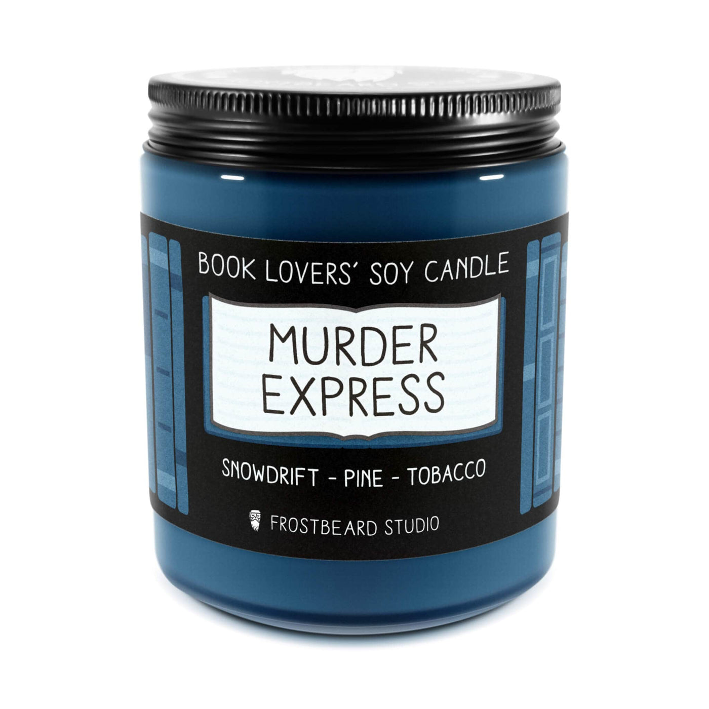 Murder Express  -  8 oz Jar  -  Book Lovers' Soy Candle  -  Frostbeard Studio