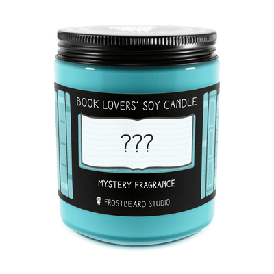Mystery Fragrance  -  8 oz Jar  -  Book Lovers' Soy Candle  -  Frostbeard Studio