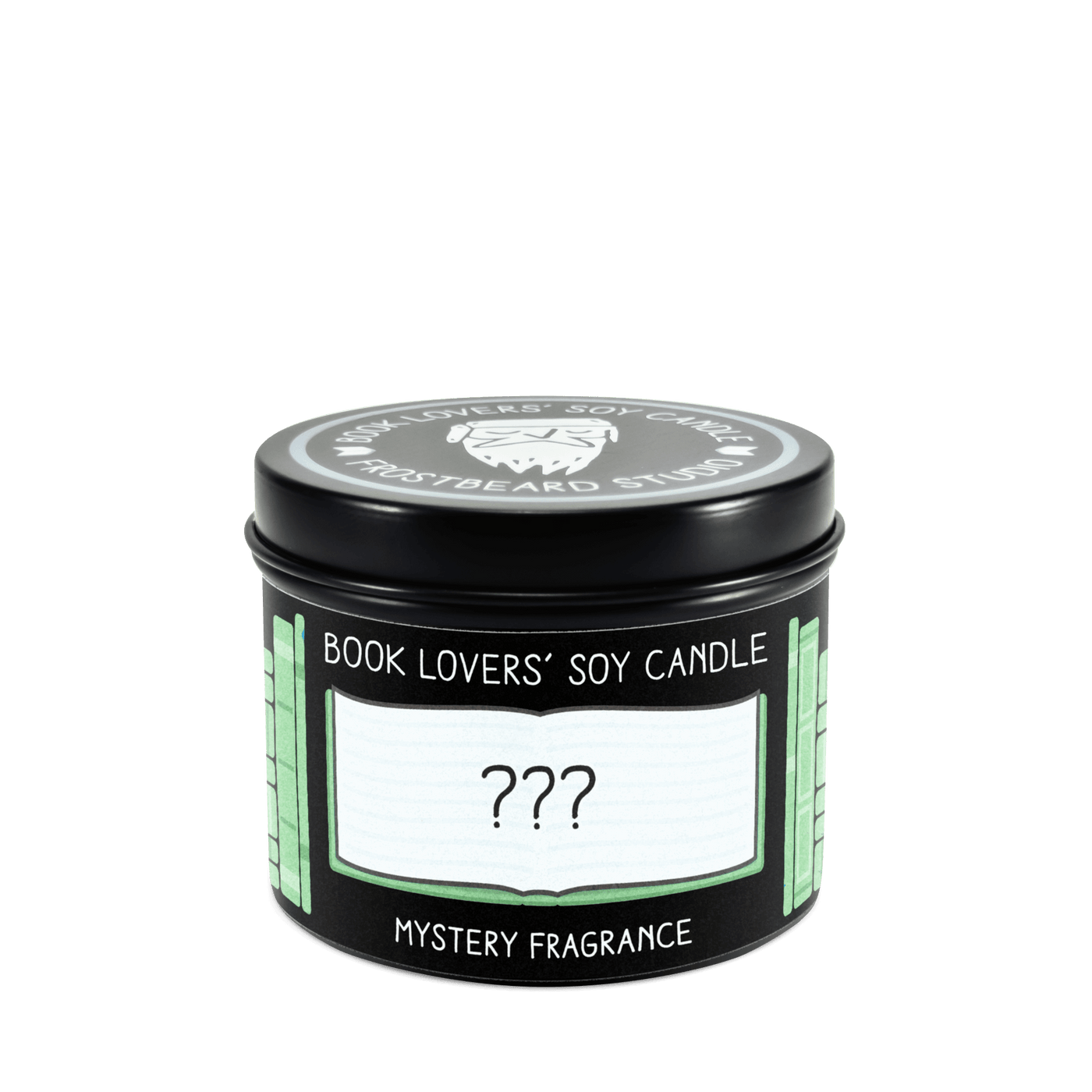 Mystery Fragrance - 4 oz Tin - Book Lovers' Soy Candle - Frostbeard Studio