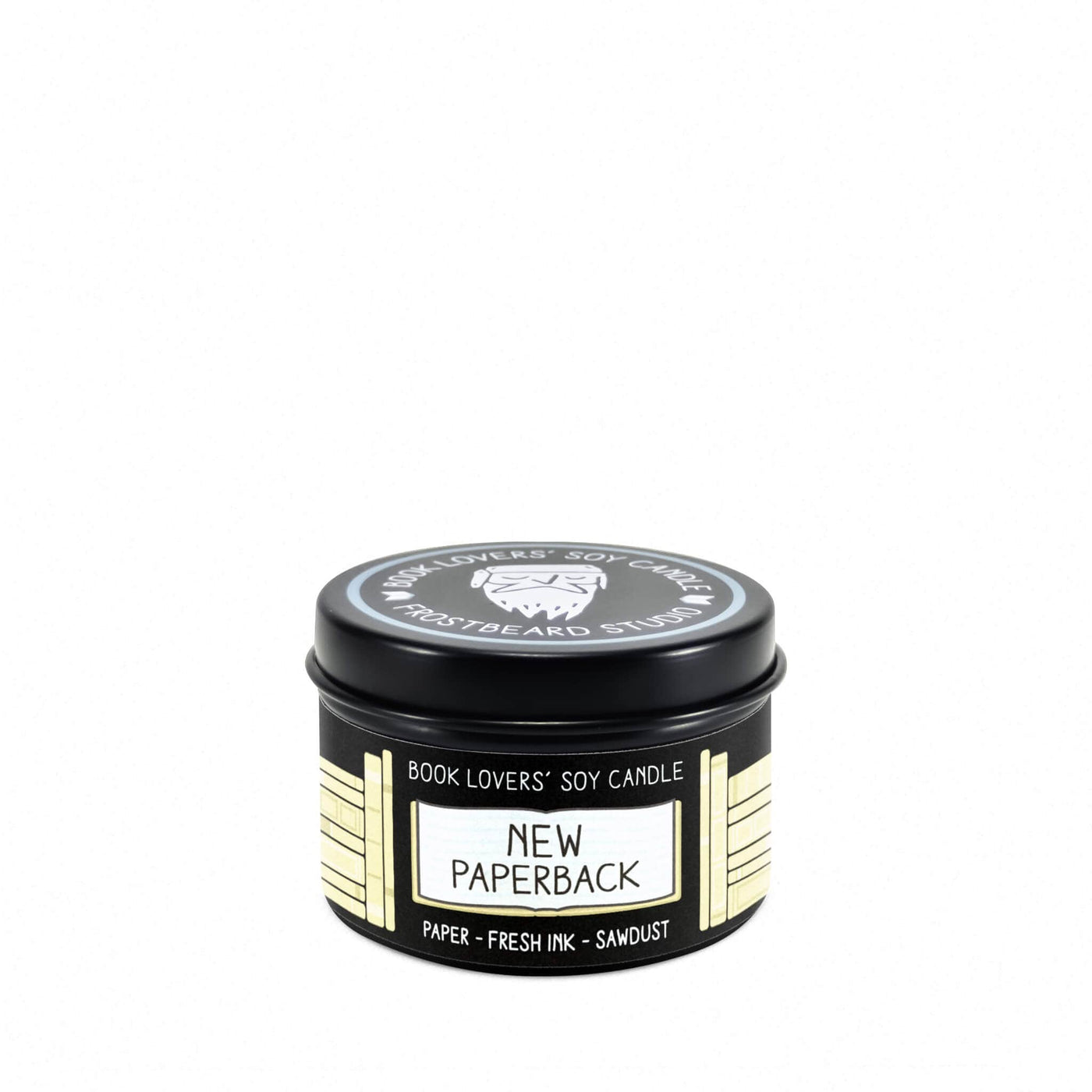 New Paperback - 2 oz Tin - Book Lovers' Soy Candle - Frostbeard Studio