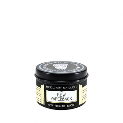 New Paperback - 2 oz Tin - Book Lovers' Soy Candle - Frostbeard Studio