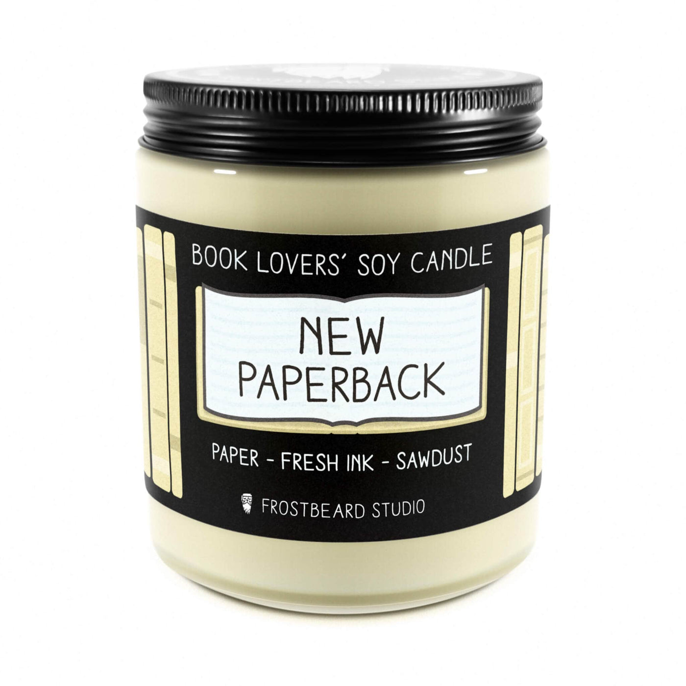 New Paperback - 8 oz Jar - Book Lovers' Soy Candle - Frostbeard Studio