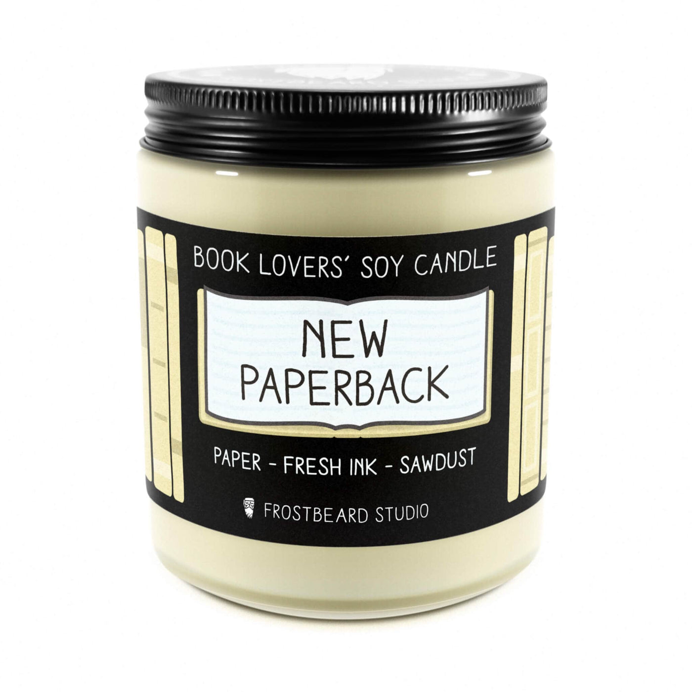 New Paperback  -  8 oz Jar  -  Book Lovers' Soy Candle  -  Frostbeard Studio
