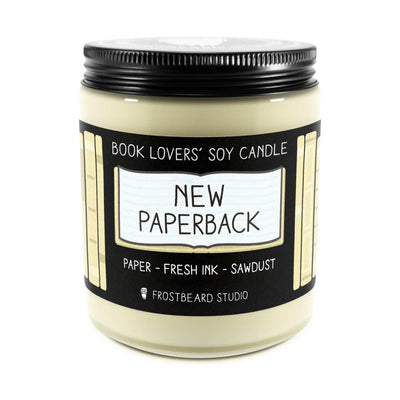 New Paperback - 8 oz Jar - Book Lovers' Soy Candle - Frostbeard Studio