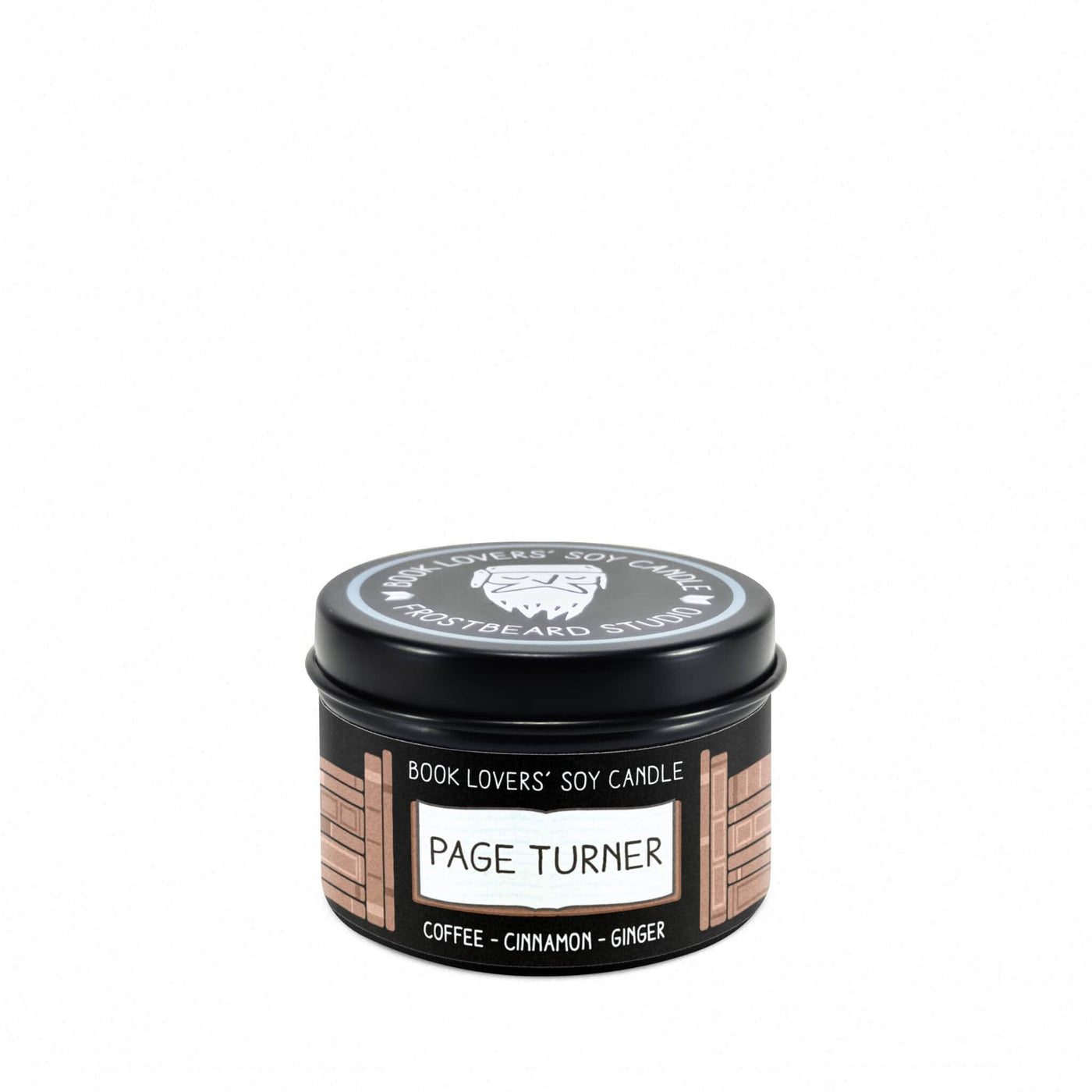Page Turner - 2 oz Tin - Book Lovers' Soy Candle - Frostbeard Studio