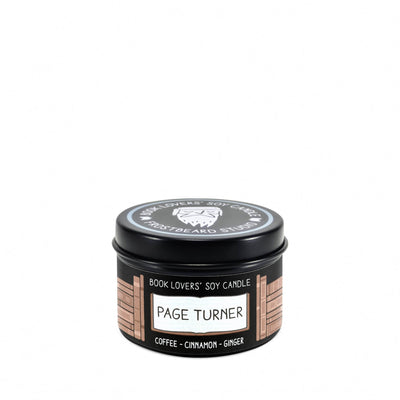 Page Turner - 2 oz Tin - Book Lovers' Soy Candle - Frostbeard Studio