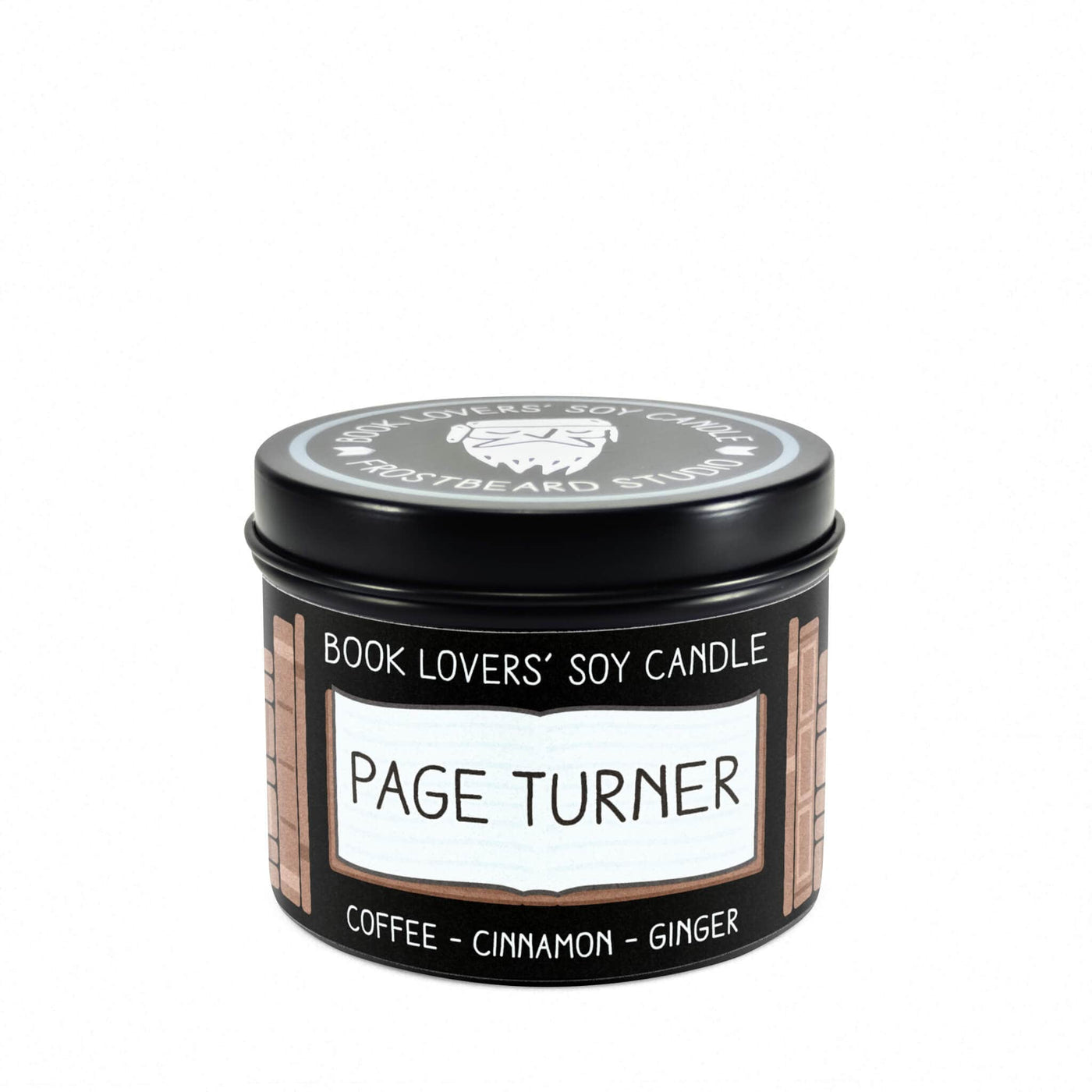Page Turner  -  4 oz Tin  -  Book Lovers' Soy Candle  -  Frostbeard Studio
