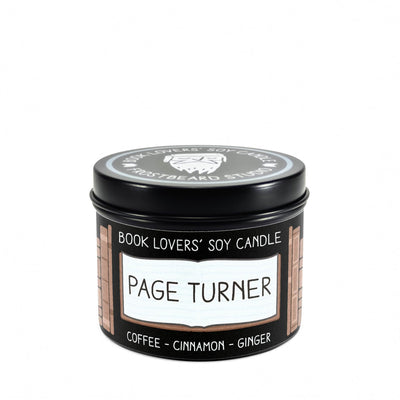 Page Turner - 4 oz Tin - Book Lovers' Soy Candle - Frostbeard Studio