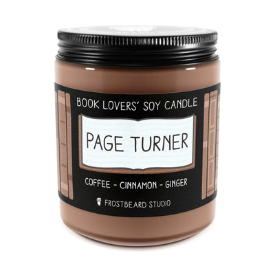 Page Turner  -  8 oz Jar  -  Book Lovers' Soy Candle  -  Frostbeard Studio