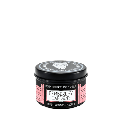 Pemberley Gardens - 2 oz Tin - Book Lovers' Soy Candle - Frostbeard Studio