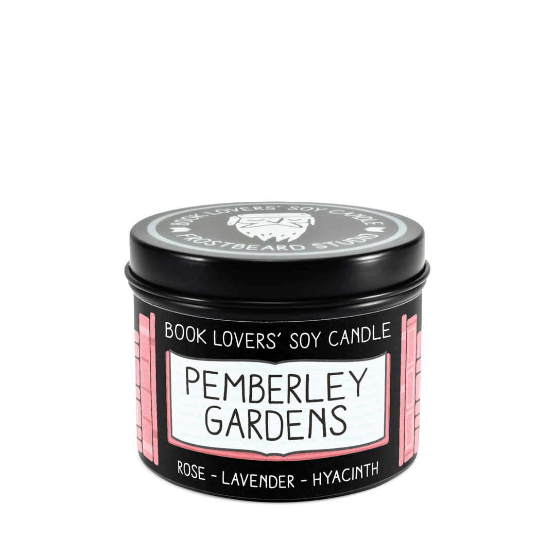 Pemberley Gardens  -  4 oz Tin  -  Book Lovers' Soy Candle  -  Frostbeard Studio