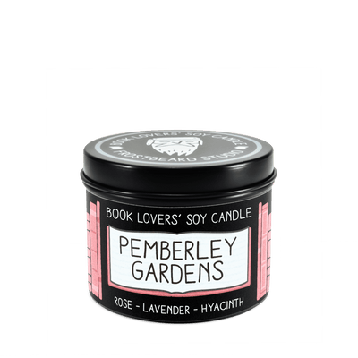 Pemberley Gardens - 4 oz Tin - Book Lovers' Soy Candle - Frostbeard Studio