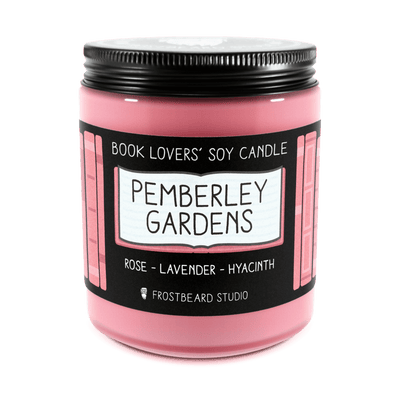 Pemberley Gardens  -  8 oz Jar  -  Book Lovers' Soy Candle  -  Frostbeard Studio