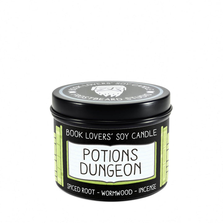 Potions Dungeon  -  4 oz Tin  -  Book Lovers' Soy Candle  -  Frostbeard Studio