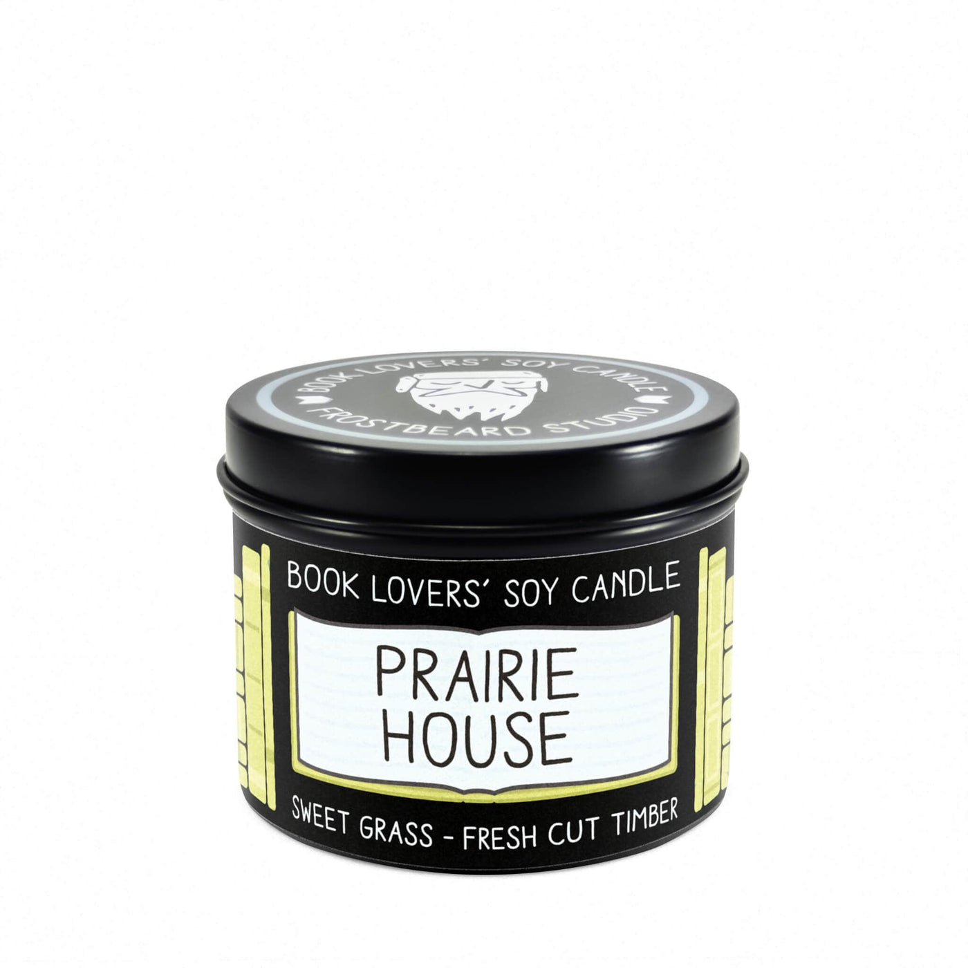 Prairie House  -  4 oz Tin  -  Book Lovers' Soy Candle  -  Frostbeard Studio