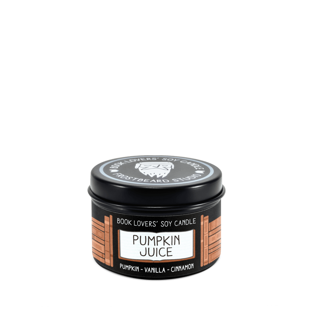 Pumpkin Juice  -  2 oz Tin  -  Book Lovers' Soy Candle  -  Frostbeard Studio