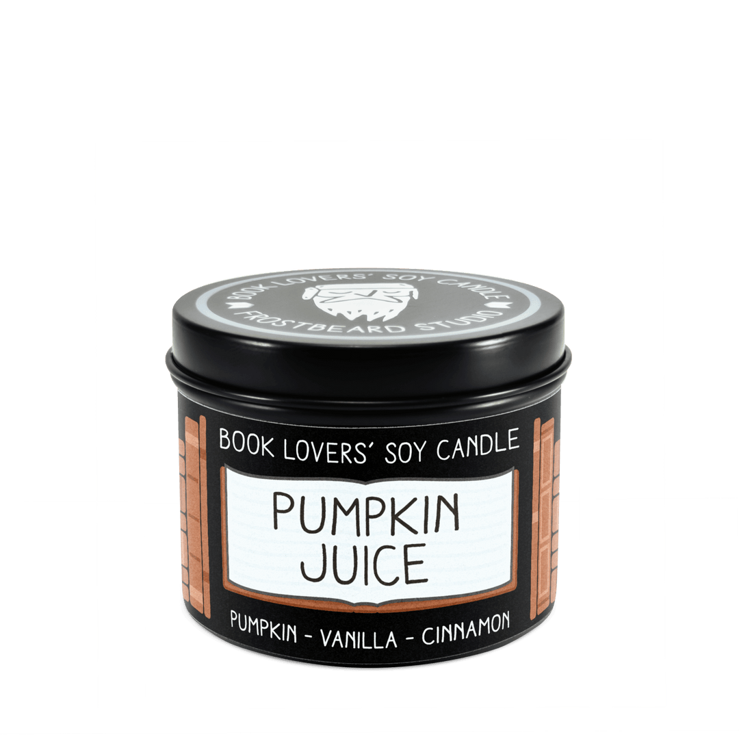 Pumpkin Juice  -  4 oz Tin  -  Book Lovers' Soy Candle  -  Frostbeard Studio