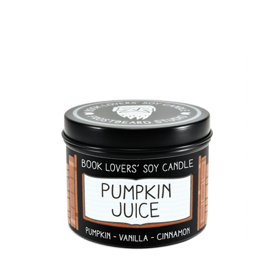 Pumpkin Juice - 4 oz Tin - Book Lovers' Soy Candle - Frostbeard Studio