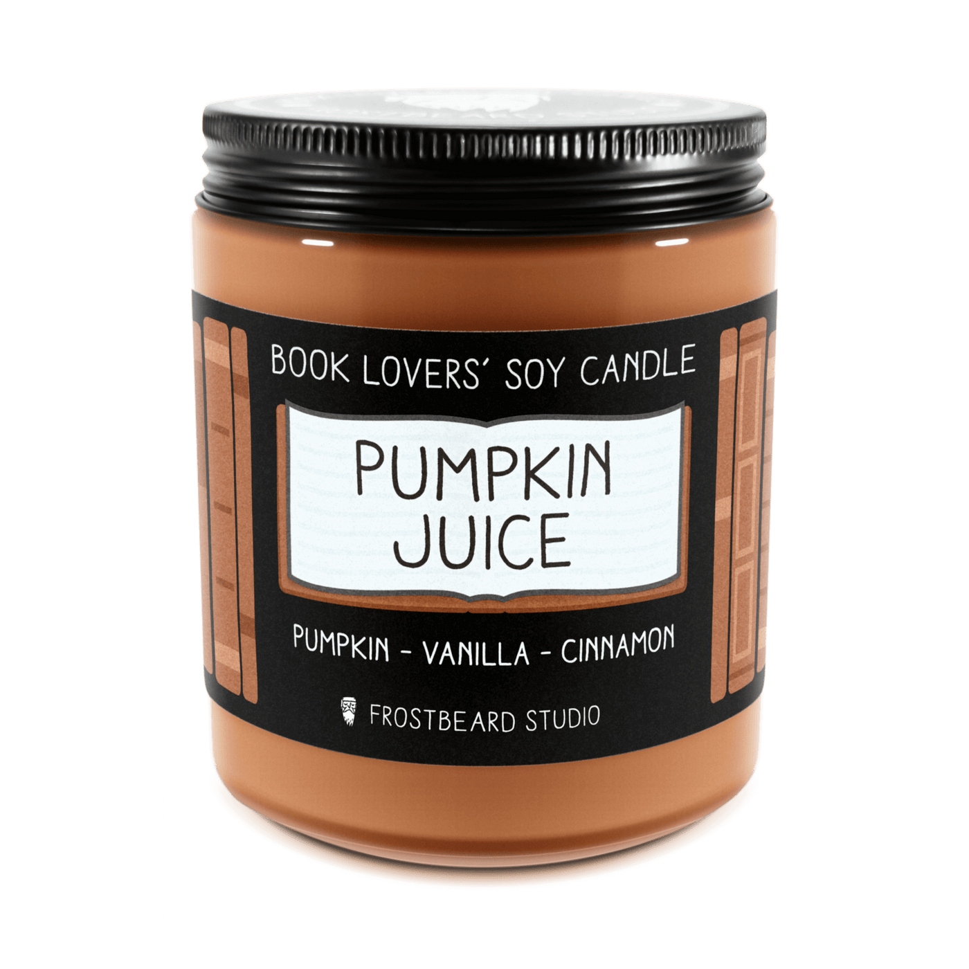 Pumpkin Juice - 8 oz Jar - Book Lovers' Soy Candle - Frostbeard Studio