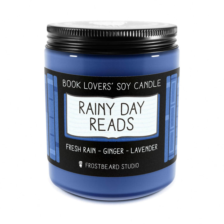 Rainy Day Reads  -  8 oz Jar  -  Book Lovers' Soy Candle  -  Frostbeard Studio