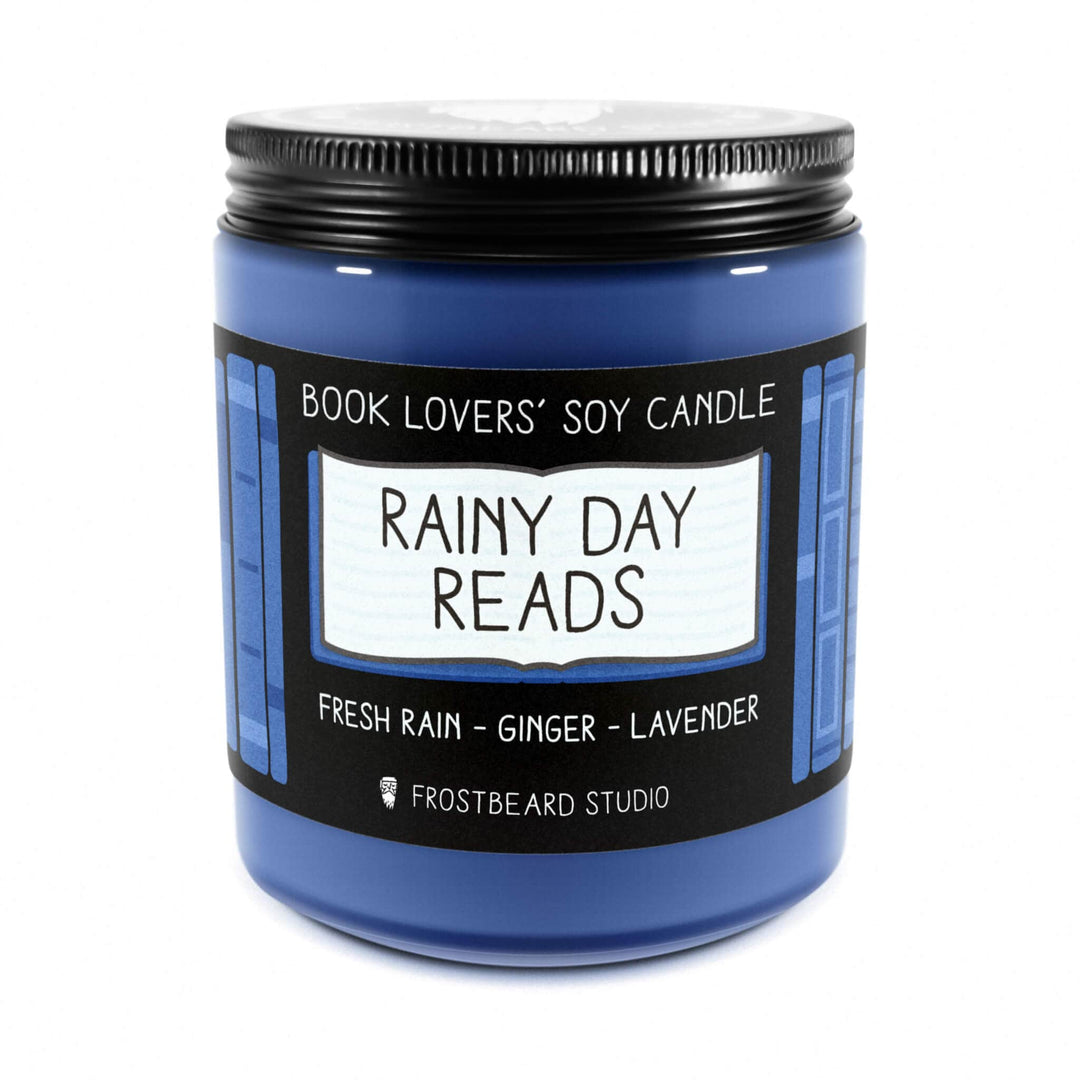 Rainy Day Reads  -  8 oz Jar  -  Book Lovers' Soy Candle  -  Frostbeard Studio