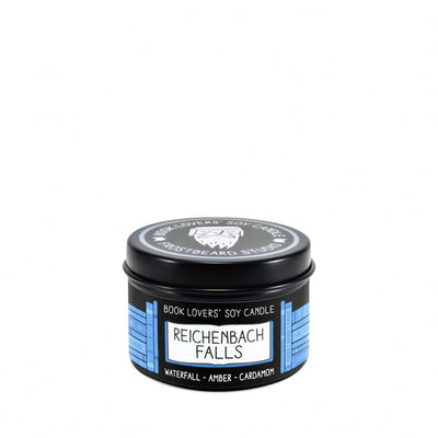 Reichenbach Falls - 2 oz Tin - Book Lovers' Soy Candle - Frostbeard Studio